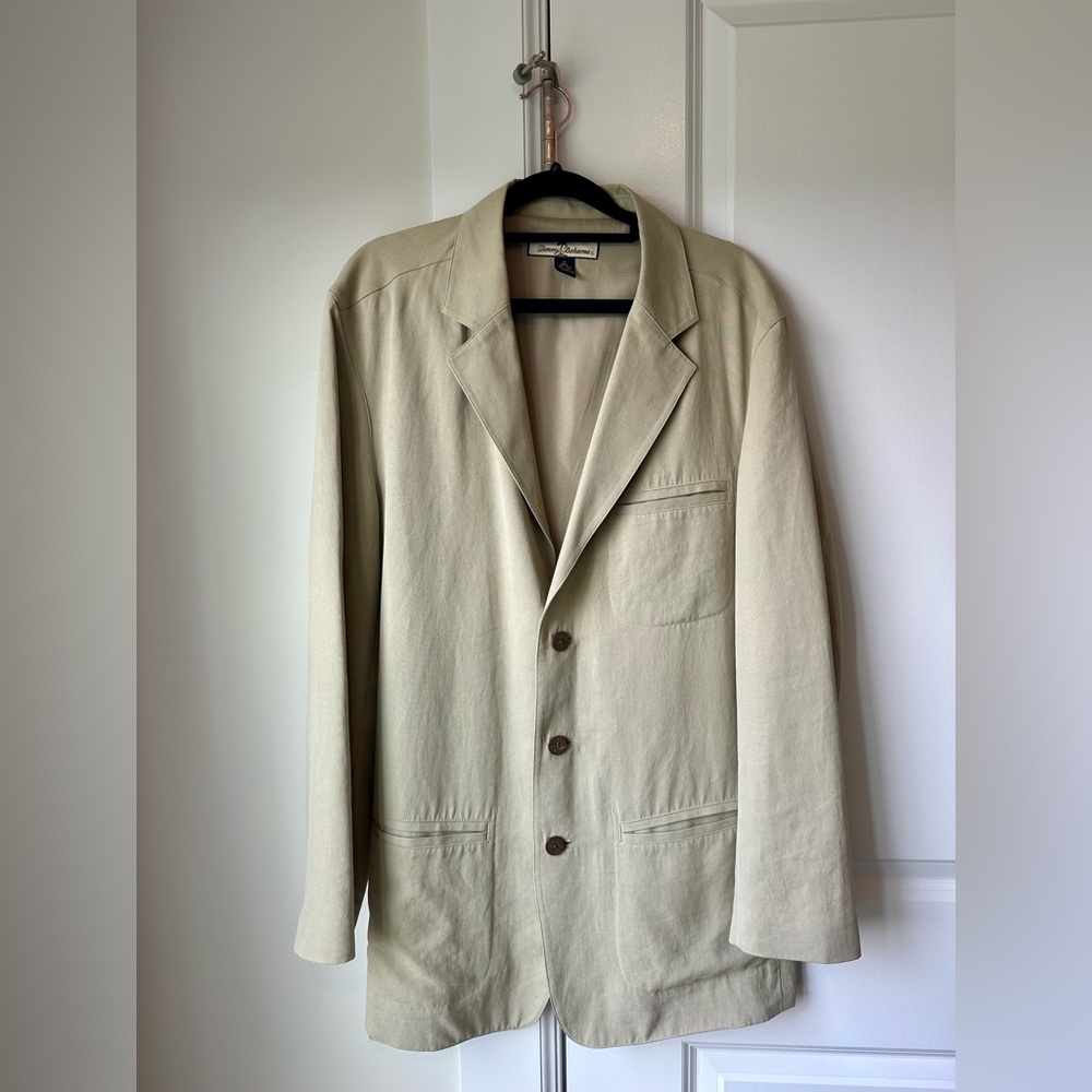 Beige Blazer with Button Closure